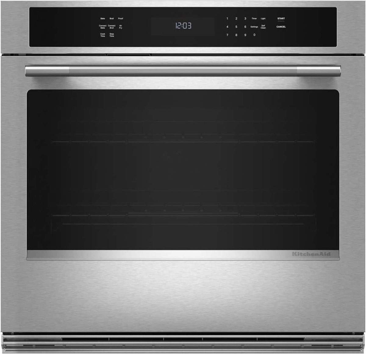 KitchenAid - 30 inch Built-In Single Electric Wall Oven with No Preheat Air Fry Mode - Stainless Steel