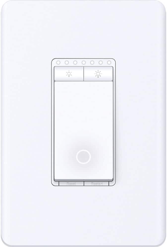 TP-Link - Tapo Smart Wi-Fi Light Dimmer Switch with Matter (1-Pack) - Replaces Most Traditional Switches - White