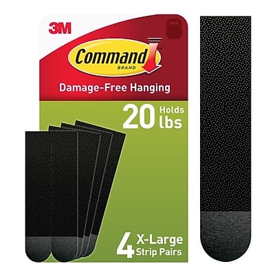 3M Command Brand Damage-Free Hanging  
20 lbs  
4 X-Large Strip Pairs