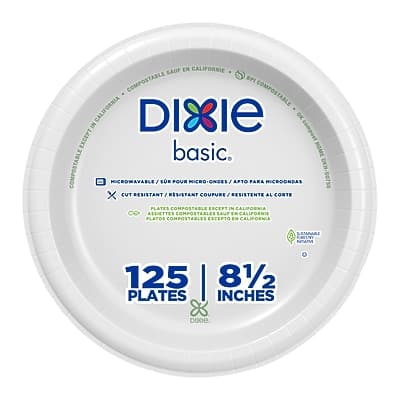 SAUF EN CALIFORNIE COMPOSTABLE SPI COMPOSTABLE CALIFORNIA DIXIE OK IN EXCEPT compost basic. HOME COMPOSTABLE MICROWAVABLE / SR POUR MICRO. ONDES / APTO PARA MICROONDAS OKN-58755 X CUT RESISTANT / RESISTANT COUPURE / DESISTENTE AL CORTE PLATES COMPOSTABLE EXCEPT IN CALIFORNIE ASUETTES COMPOSTABLES SAUP EN CALIPORNIE PLATOS COMPOSTABLES EXCEPTO EN CALIFORNIA SATANA NTA 125 81/2 PLATES INCHES