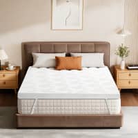 Front. Dyonery - Dyonery 4" Cooling Gel Memory Foam Mattress Topper, Premium Soft Cooling Sleep, Non-Slip Design with Removable Cover - White.