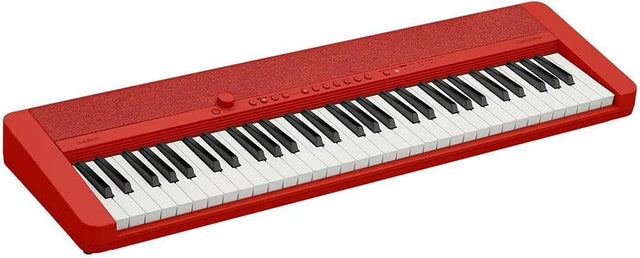 Front. Casio - CT-S1 Portable Keyboard with 61 Keys - Red.