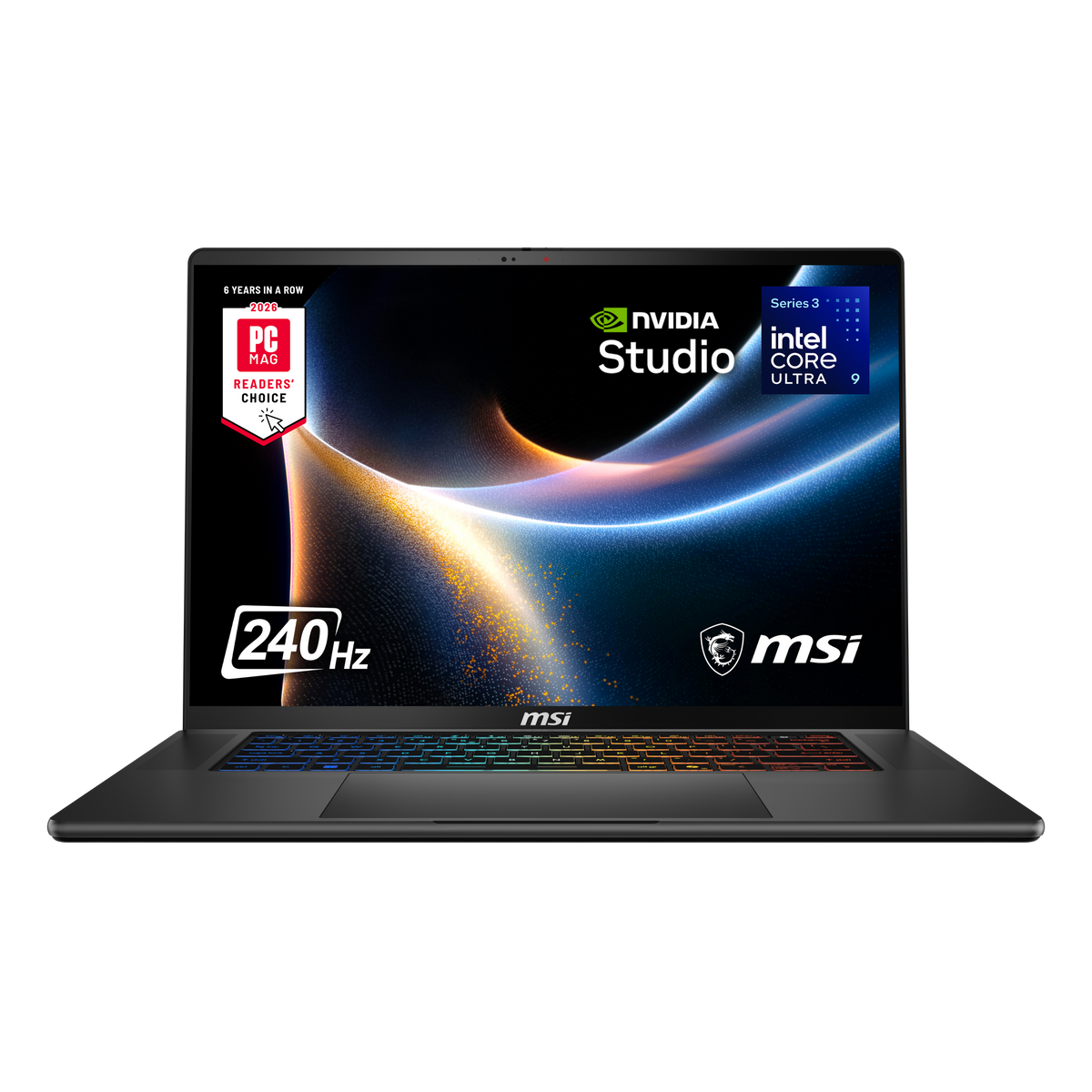 MSI - Stealth 16 AI+ 16" 2.5K 240Hz OLED Gaming Laptop Intel Core U9-386H - NVIDIA GeForce RTX 5060 - 32GB Memory -1TB Storage - Charcoal Black