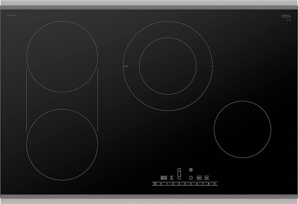 Bosch - 800 Series 30" Built-In Electric Cooktop with 4 elements and Stainless Steel Frame - Black