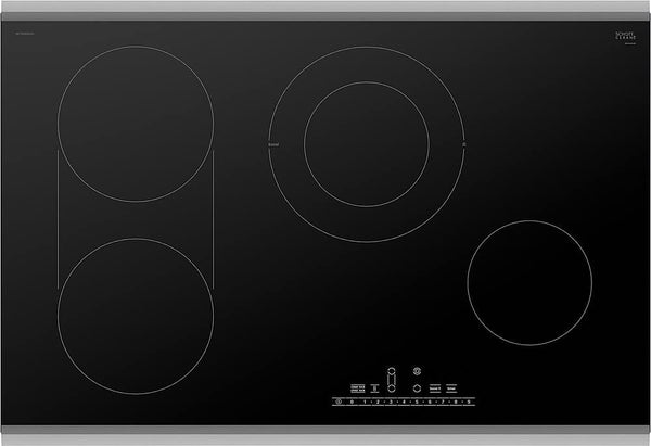 Bosch - 800 Series 30" Built-In Electric Cooktop with 4 elements and Stainless Steel Frame - Black