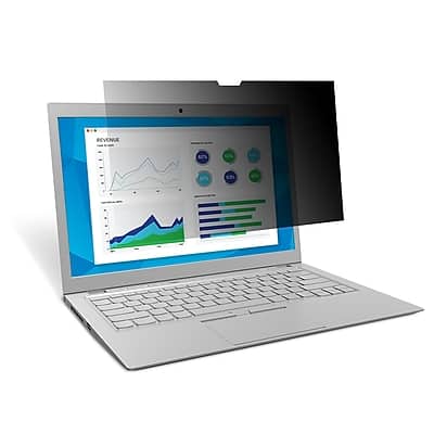 3M - Anti-Glare Privacy Filter for 13.3" Widescreen Laptop with COMPLY Attachment System, 16:9 Aspect Ratio - Clear