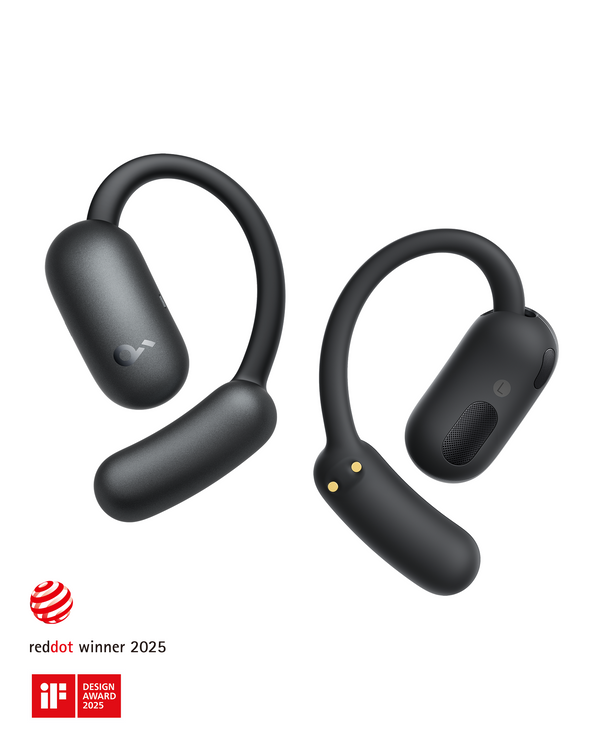 Soundcore - by Anker AeroFit 2 Open-Ear Headphones with Adjustable Ear Hooks - Black