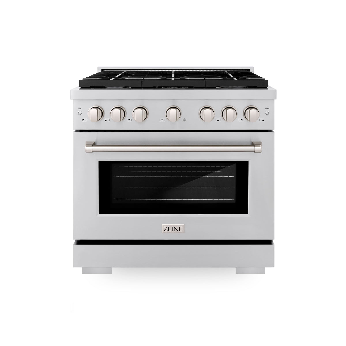 ZLINE - 36 in. Wide 6 Burner 5.2 cu. ft.  Paramount Dual Fuel Freestanding with Cooktop and Convection Oven - Stainless Steel