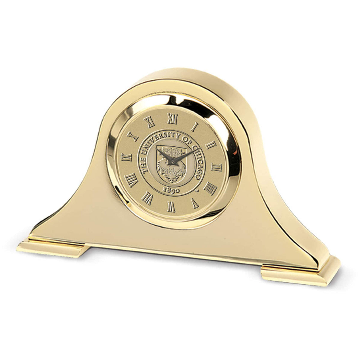 Jardine - UChicago Maroons Napoleon Desk Clock - Gold