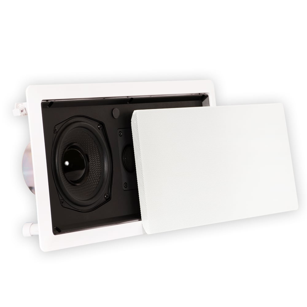 Theater Solutions by Goldwood - TSLCR5 In Wall Speaker Home Theater Surround Sound Center Channel - Paintable White