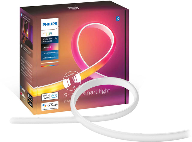 Front. Philips - Hue Ambiance Gradient Bluetooth Lightstrip 40-inch Extension - White.