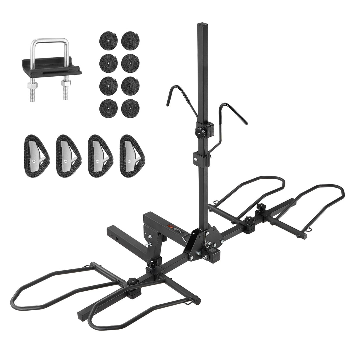 VEVOR - Hitch Mount Bike Rack, 2-Bike Platform Style, 160 LBS Max Capacity Bike Rack Hitch for 2-inch Receiver, for Car, SUV - Black