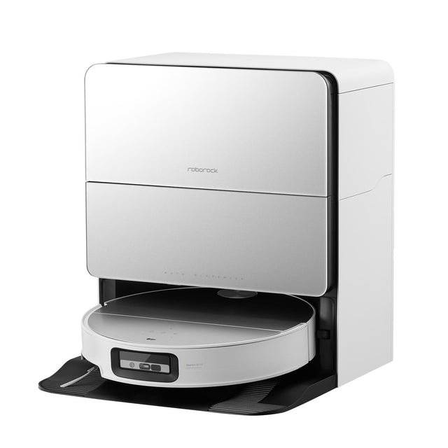 Roborock is a company that specializes in creating smart home devices, such as vacuum cleaners and other automated cleaning systems. The image features a Roborock product, which is a silver and white device with a circular base. It is designed to be a smart and efficient cleaning solution for homes, providing convenience and ease of use for its users.