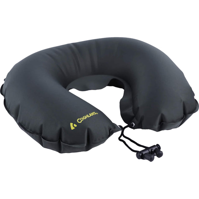 Front. Coghlan’s - Coghlan's Inflatable Neck Pillow with Storage Pouch - Black.