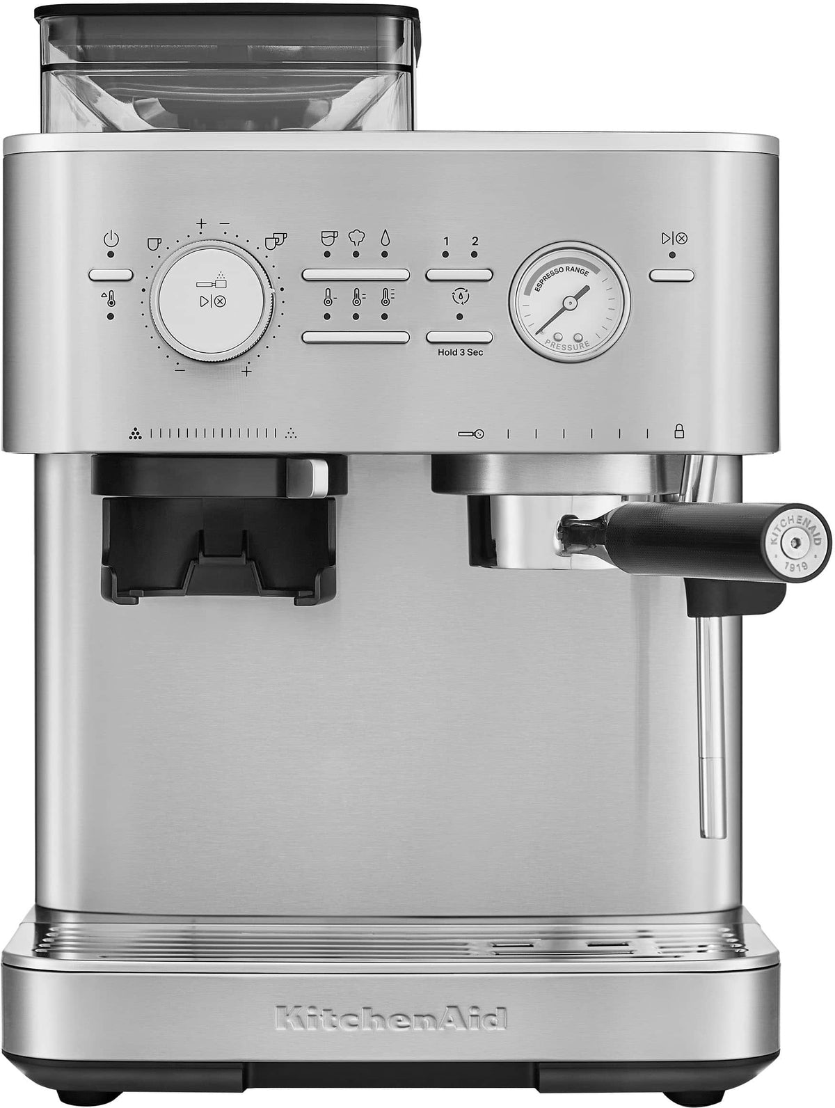 KitchenAid - Semi Automatic Espresso Machine with Burr Grinder, KES6551 - Stainless Steel