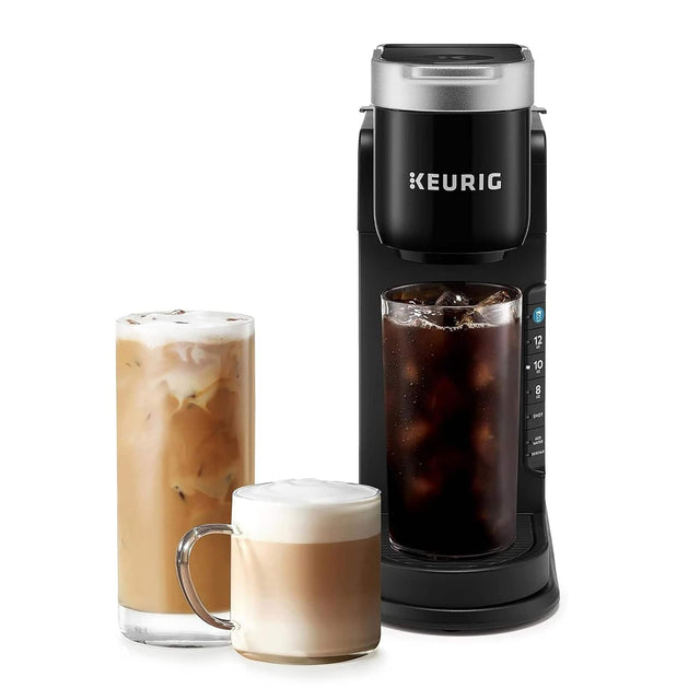 Front. Keurig - Keurig KCBBK86S_E2 K-Café Barista Bar Single Serve Coffee Maker with Cold Brew, Black - Refurbished Excellent - Black.