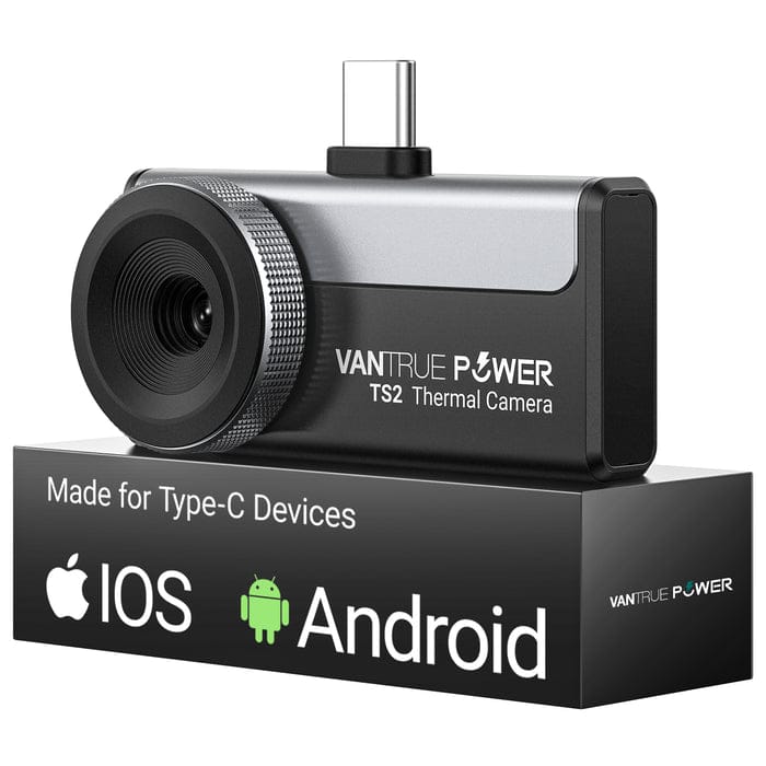 Vantrue - Power – TS2 Thermal Camera for iOS & Andriod, 512x384 Super Resolution, Infrared, 25Hz, -4°F~1022°F Temp Range