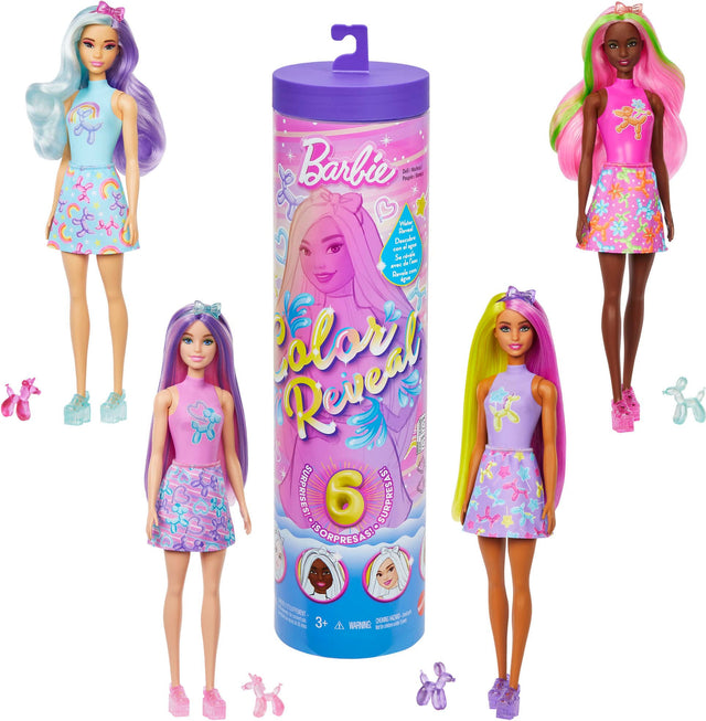 Barbie Color Reveal 6 Surprise 6 Surpresa Surpresas 3+ Warning DO NOT SWALLOW