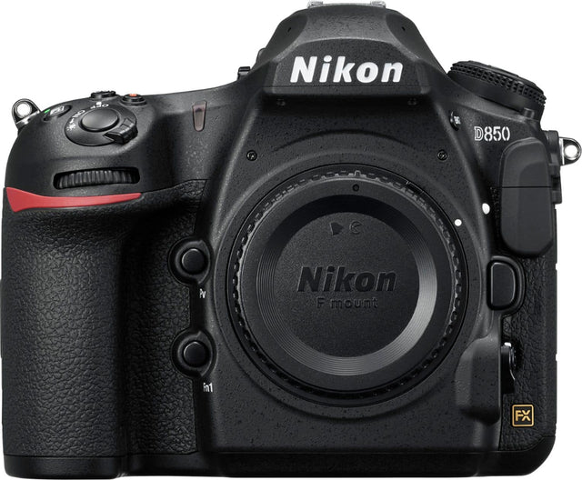 Front. Nikon - D850 DSLR 4k Video Camera (Body Only) - Black.