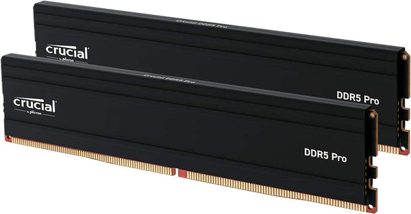 Crucial - Pro 128GB (2x64GB) DDR5 5600MHz C46 UDIMM Desktop Memory - Black