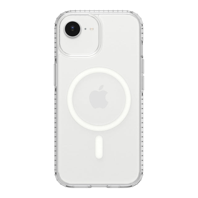 Front. Insignia™ - Hard-Shell Case with MagSafe for iPhone 17e/16e/15/14/13 - Clear.