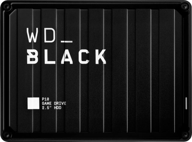 Front. WD - BLACK P10 5TB External USB 3.2 Gen 1 Portable Hard Drive - Black.