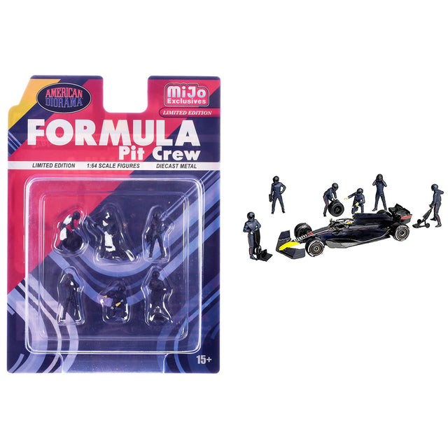 AMERICAN DIORAMA  
MiJo Exclusives  
LIMITED EDITION  
FORMULA Pit Crew  
LIMITED EDITION  
1:64 SCALE FIGURES  
DIECAST METAL  
15+