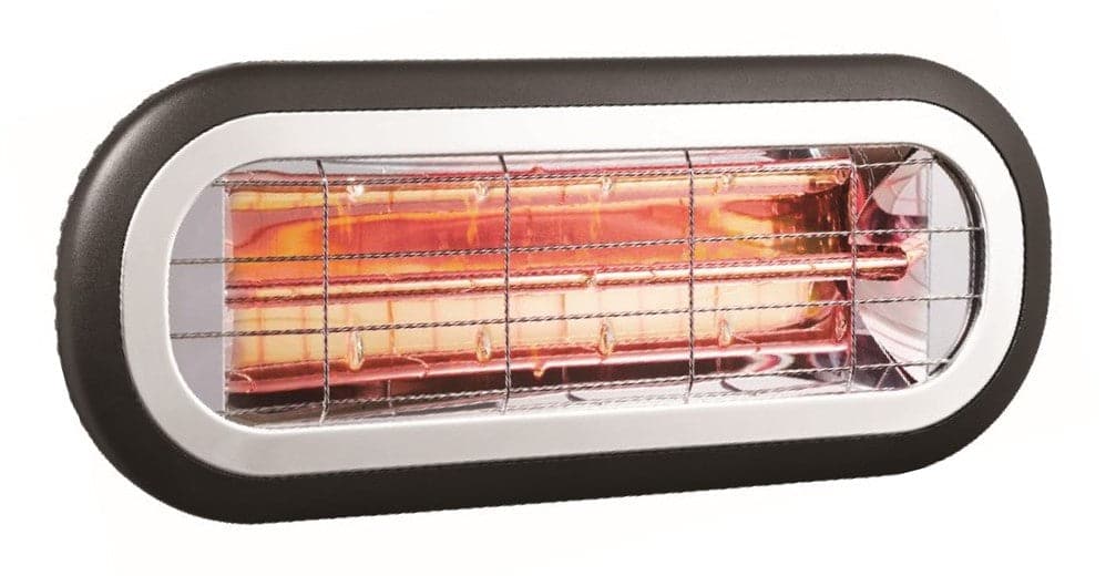 DR. INFRARED HEATER - DR-222 Carbon Infrared Indoor/Outdoor Patio Heater, Wall or Ceiling Mount, 1500W - Black