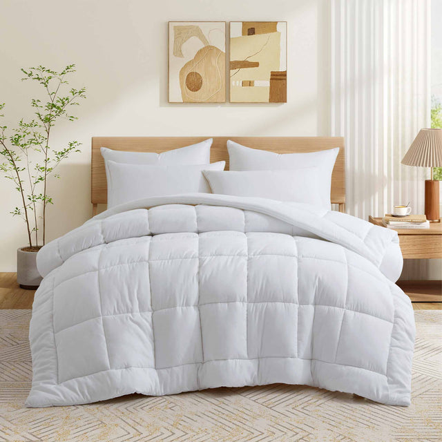 Front. Peace Nest - Peace Nest Premium Down Alternative Comforter Insert, Heavyweight, Queen - Heavyweight.