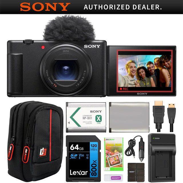 SONY AUTHORIZED DEALER.

ZEISS SONY Vario Sonnar T* 1.8-4/6.9-17.6

SONY LITHIUM ON NP-BX1

64GB 120 MB/s SP V30

XC I G Lexar 800x

doc On Screen GUARD

3.5 BPDCGIN

GIN CNANIE