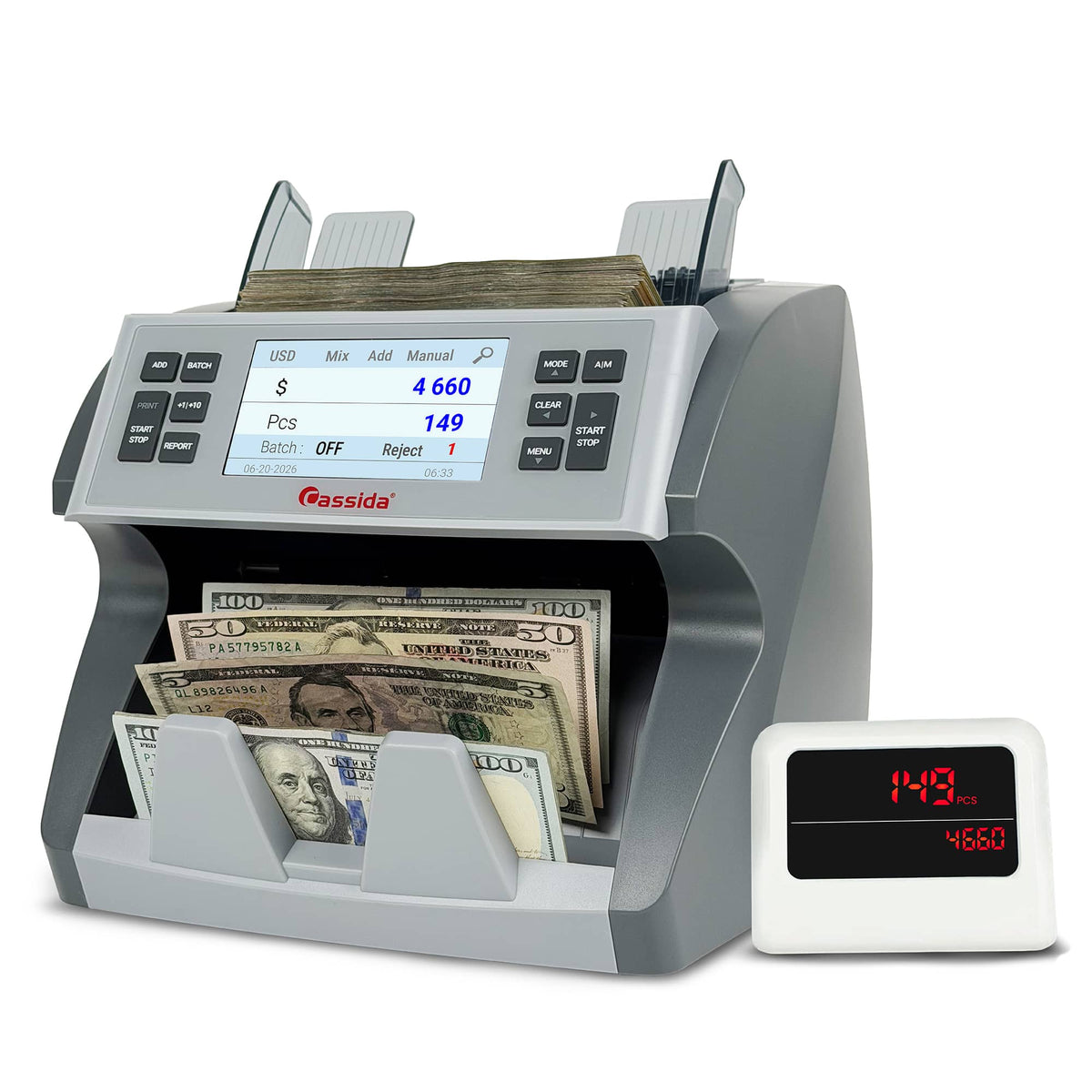 Cassida - CRS7500 Mixed Denomination Bill Counter
