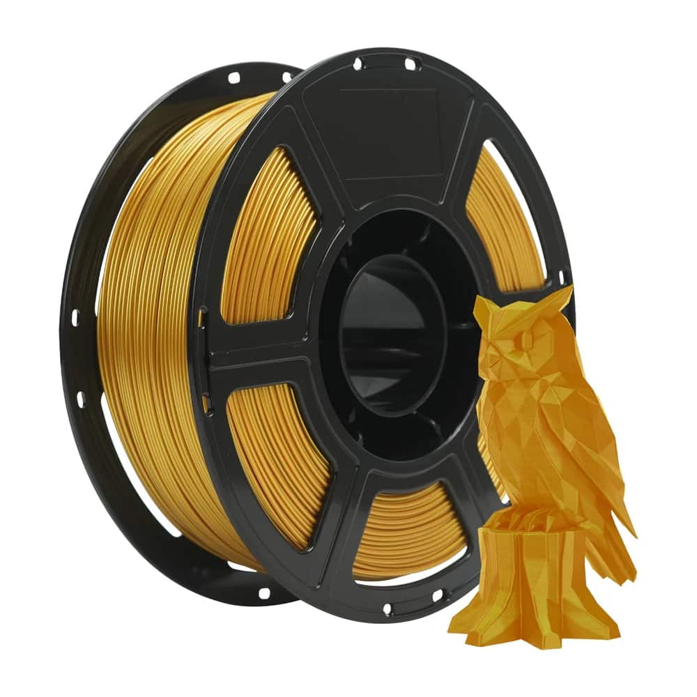 Flashforge - High Speed PETG Metalic 3D Printer Filament-1.75mm-1kg (2.2 lbs) Spool - Metalic Light Gold