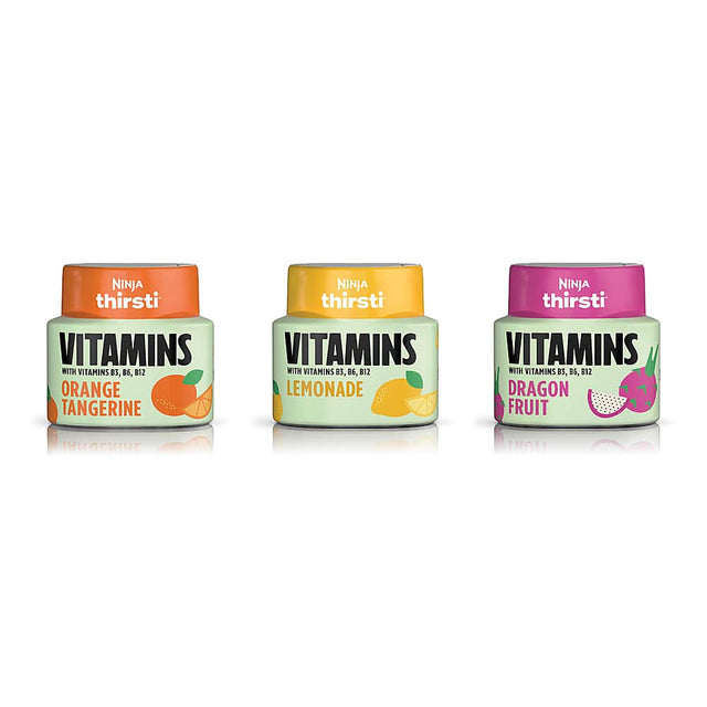 Front. Ninja - Thirsti Flavored Water Drops, Vitamins, Variety Pack, Compatible with Thirsti Sparkling & Still Drink System.