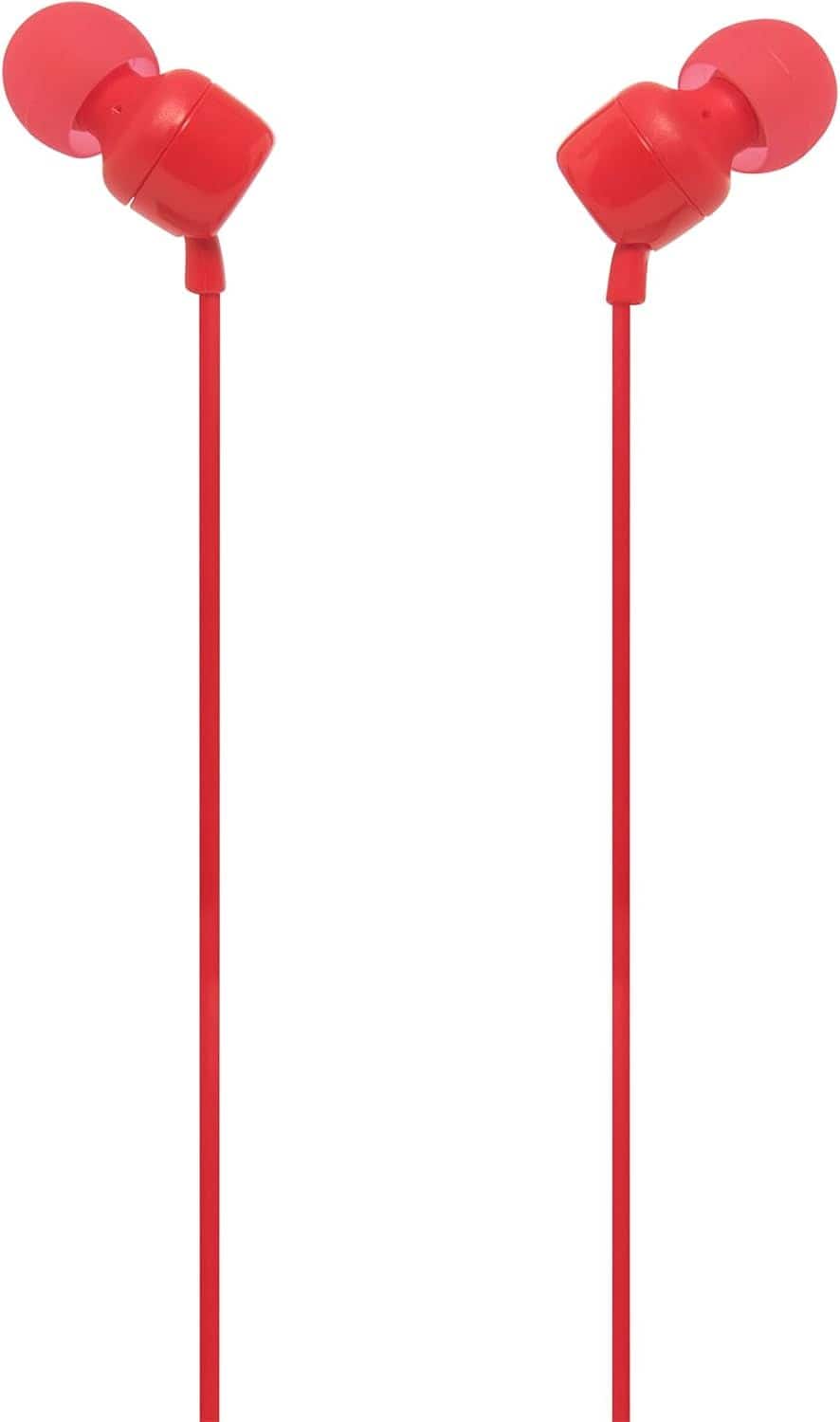 JBL - TUNE 110 RED In-Ear Tangle-Free Wired Headphones (Red)