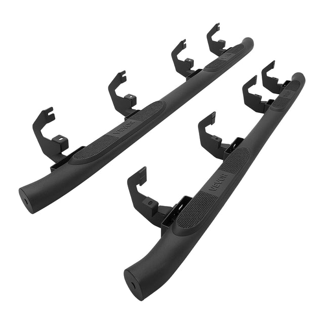 Front. VEVOR - Running Boards, 3 Inches Side Steps Compatible with 2019-2025 Chevy GMC 1500/2500HD/3500HD Crew Cab - Black.