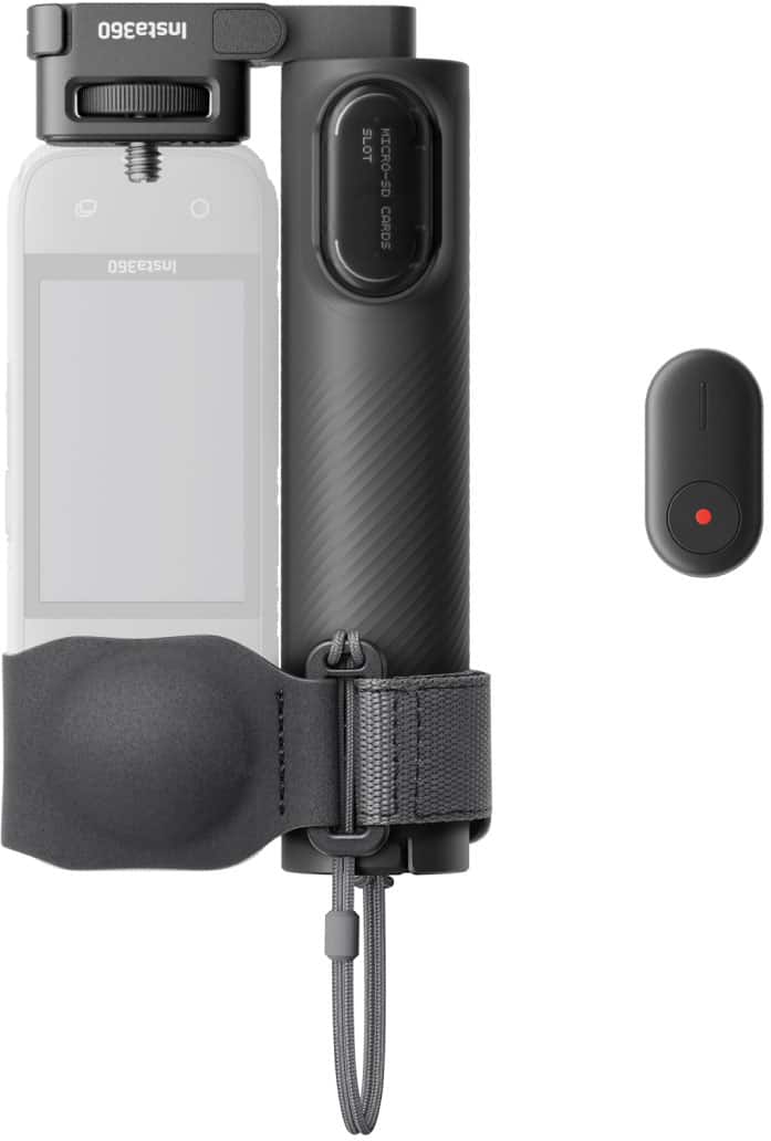 Insta360 - 23" Foldable 2-in-1 Selfie Stick - Tripod - Remote Kit - Black