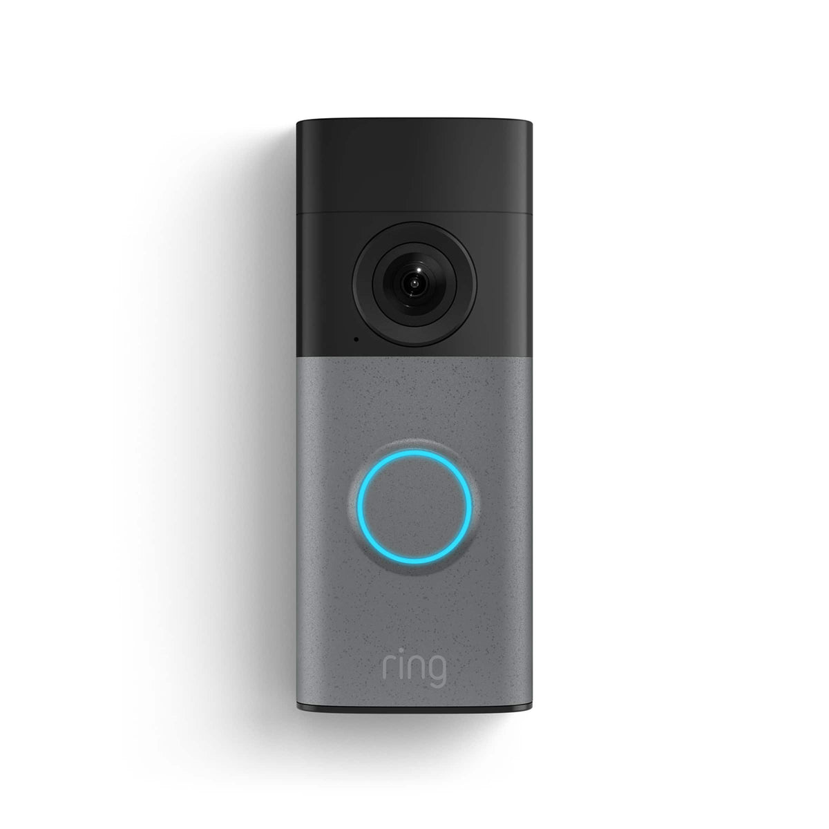 Ring - Wired Doorbell 2K (newest model), Retinal 2K with wide-angle video, up to 6x Enhanced Zoom, and Two-Way Talk - Speckled Grey