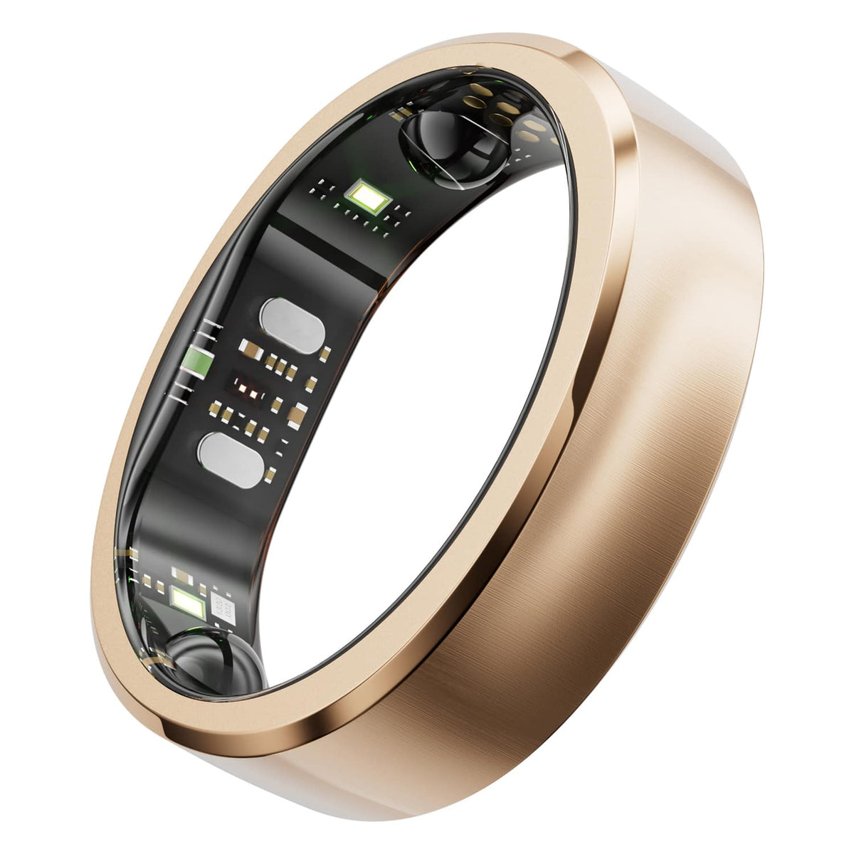 RINGCONN - Gen 3 Smart Ring with Vascular Health Insights, Vibration Alerts, Sleep Apnea Monitoring, Charging Case - Size 6 - Brushed Rose Gold - (2026)
