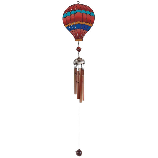 Front. FC Design - FC Design 31" Long Red Air Balloon Wind Chime with Copper Gem Outdoor Patio or Garden Hanging Decoration - Multi-Color.