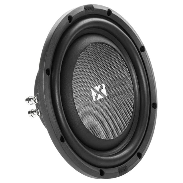 Front. NVX - SMW10D4 350W RMS S-Series 10" Dual 4-Ohm Shallow-Mount Car Subwoofer - Black.