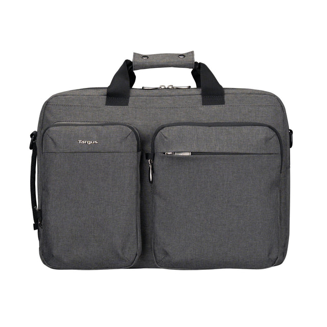 Front. Targus - 15-16” Hybrid Briefcase Backpack - Gray.