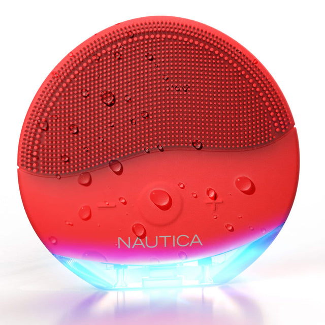 Front. Nautica - Nautica Sonic PC110 Facial Cleansing Brush Made with Soft Silicone, Waterproof, Rechargeable Vibrating Face Scrub Brush - Homie.