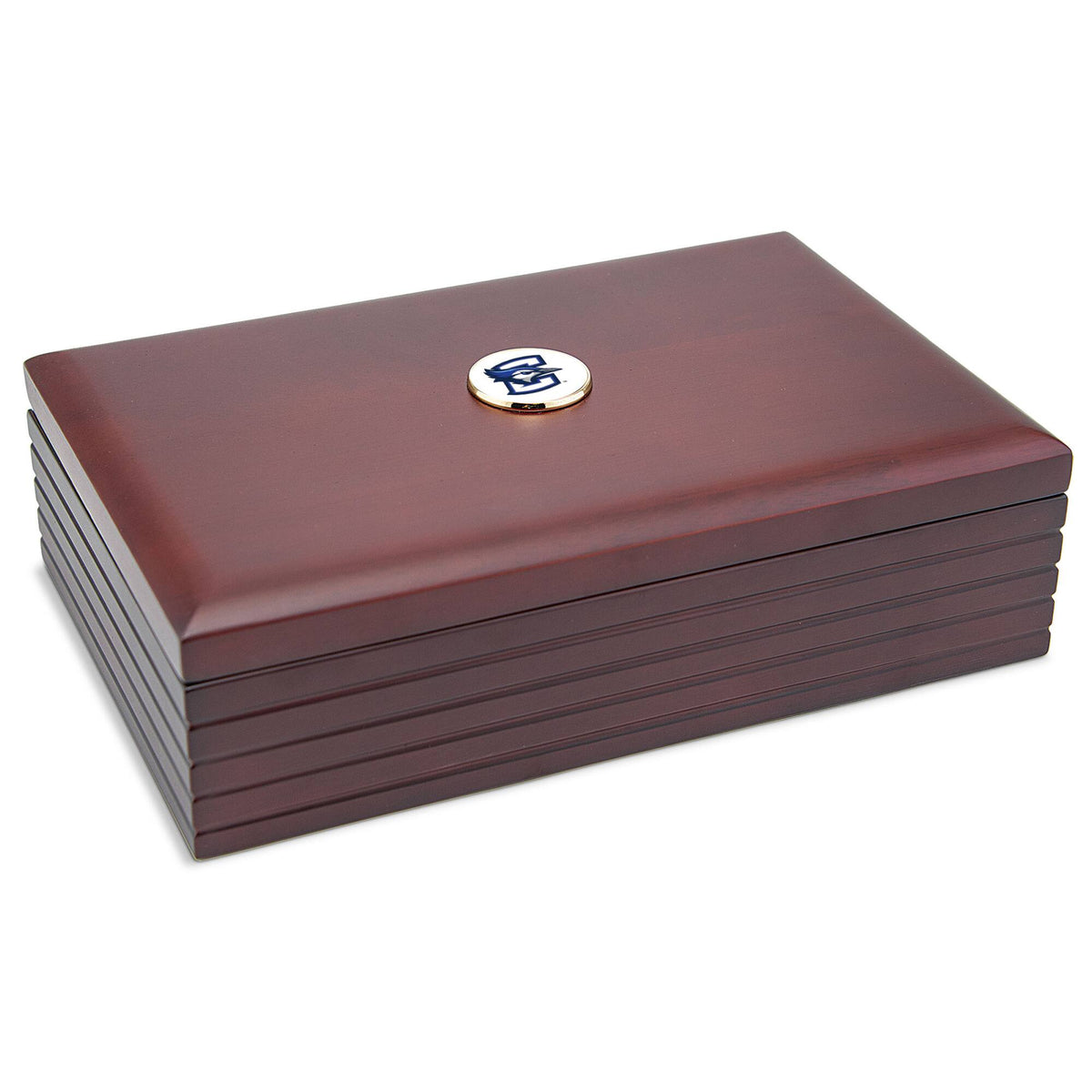 Jardine - Creighton Bluejays Team Logo 9'' x 6'' Team Rosewood Desk Box - Brown