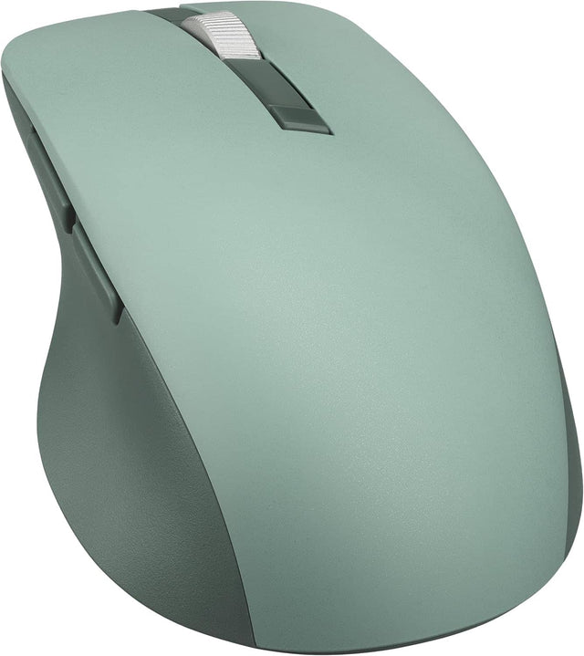 Front. ASUS - Wireless SmartO Mouse Silent Plus – Dual Mode (BT/2.4GHz), up to 3 Devices, Ergonomic, 4200 DPI - Green Tea Latte.