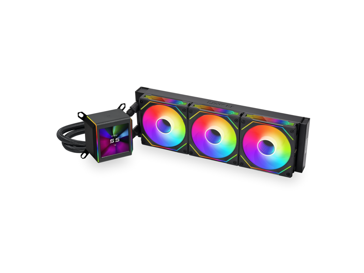 Lian Li - Galahad II LCD 360mm AIO, Intel & AMD Compatible - GA2ALCD36INB - Black
