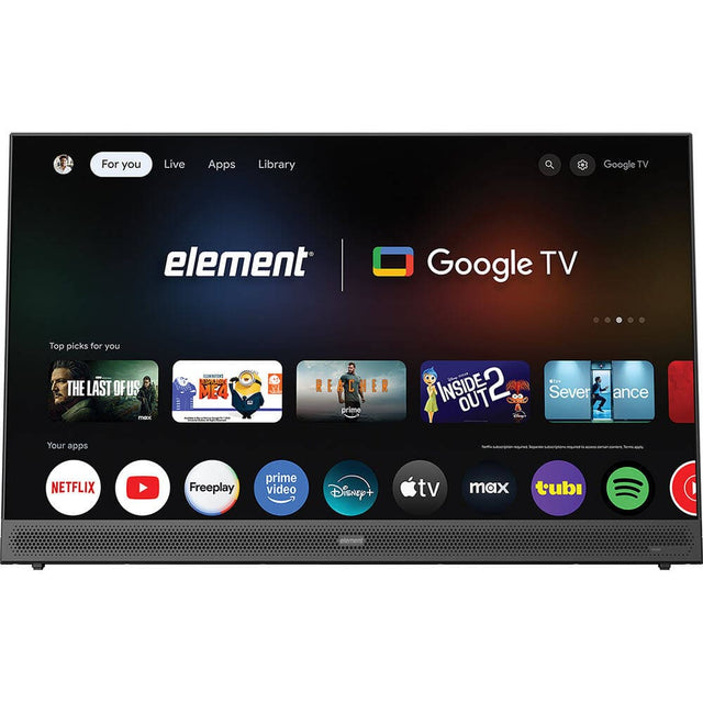 For you  
Live  
Apps  
Library  

Google TV  

Top picks for you  
- THE LAST OF US  
- ME4  
- REACHER  
- INSIDE OUT 2  
- Severance  

Your apps  
- NETFLIX  
- YouTube  
- Freeplay  
- prime video  
- Disney+  
- Apple TV  
- tv max  
- tubi  
- Spotify