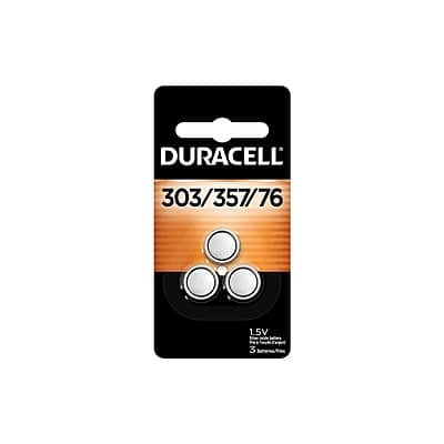 DURACELL  
303/357/76  
1.5V  
3 Alkaline Button Cell Batteries
