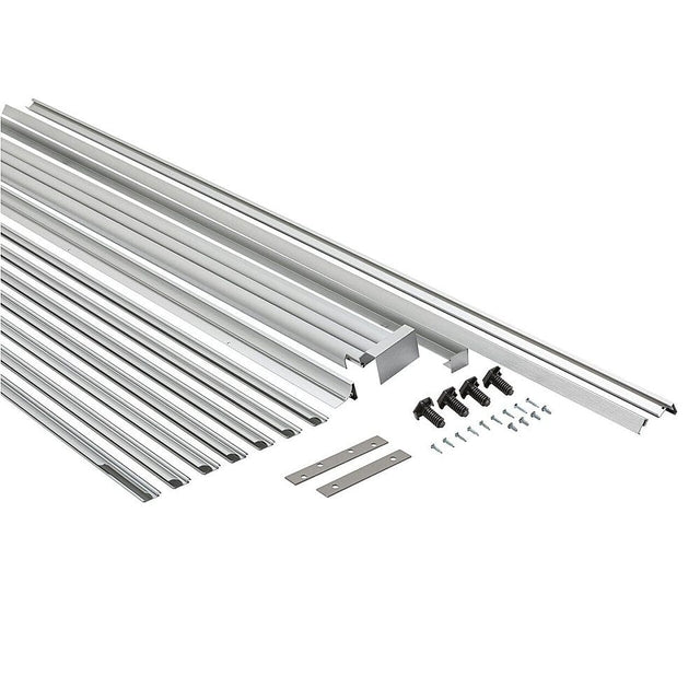 Front. Whirlpool - Sidekick Trim Kit for Full-Refrigerator and Up-Right Freezer - Stainless Steel.