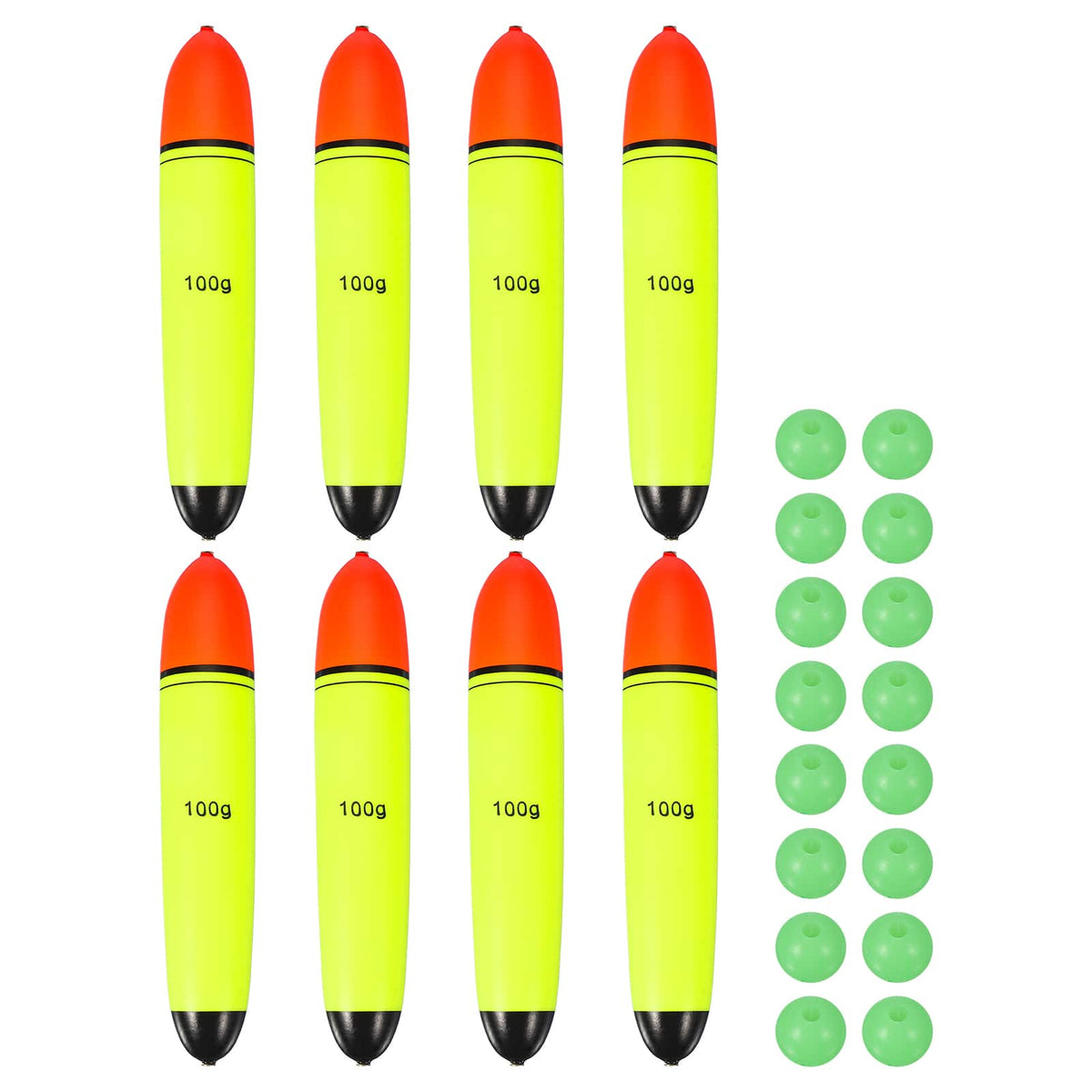 Unique Bargains - Fishing Slip Bobbers, EVA Foam Slip Floats with Beads, 3.5 oz Floatage & 8pcs - Fits Perch/Carp/Bass, Salt/Freshwater - Red
