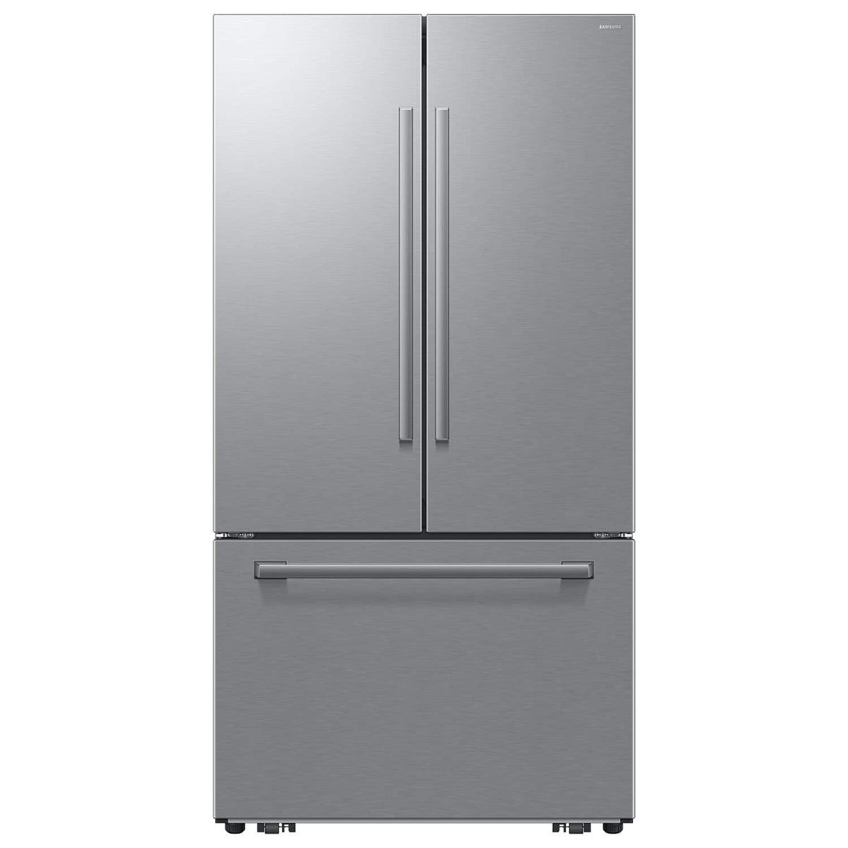 Samsung - 36 in. Wide Bespoke AI 30 cu. ft. 3-Door French Door Refrigerator with Zero Clearance Fit & In-Door Tall Water Dispenser - Stainless Steel